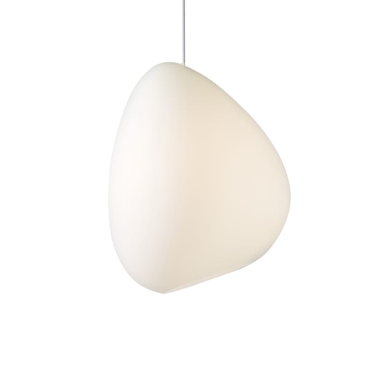 Ocean plafondlamp opaalglas, witte textielkabel Belid