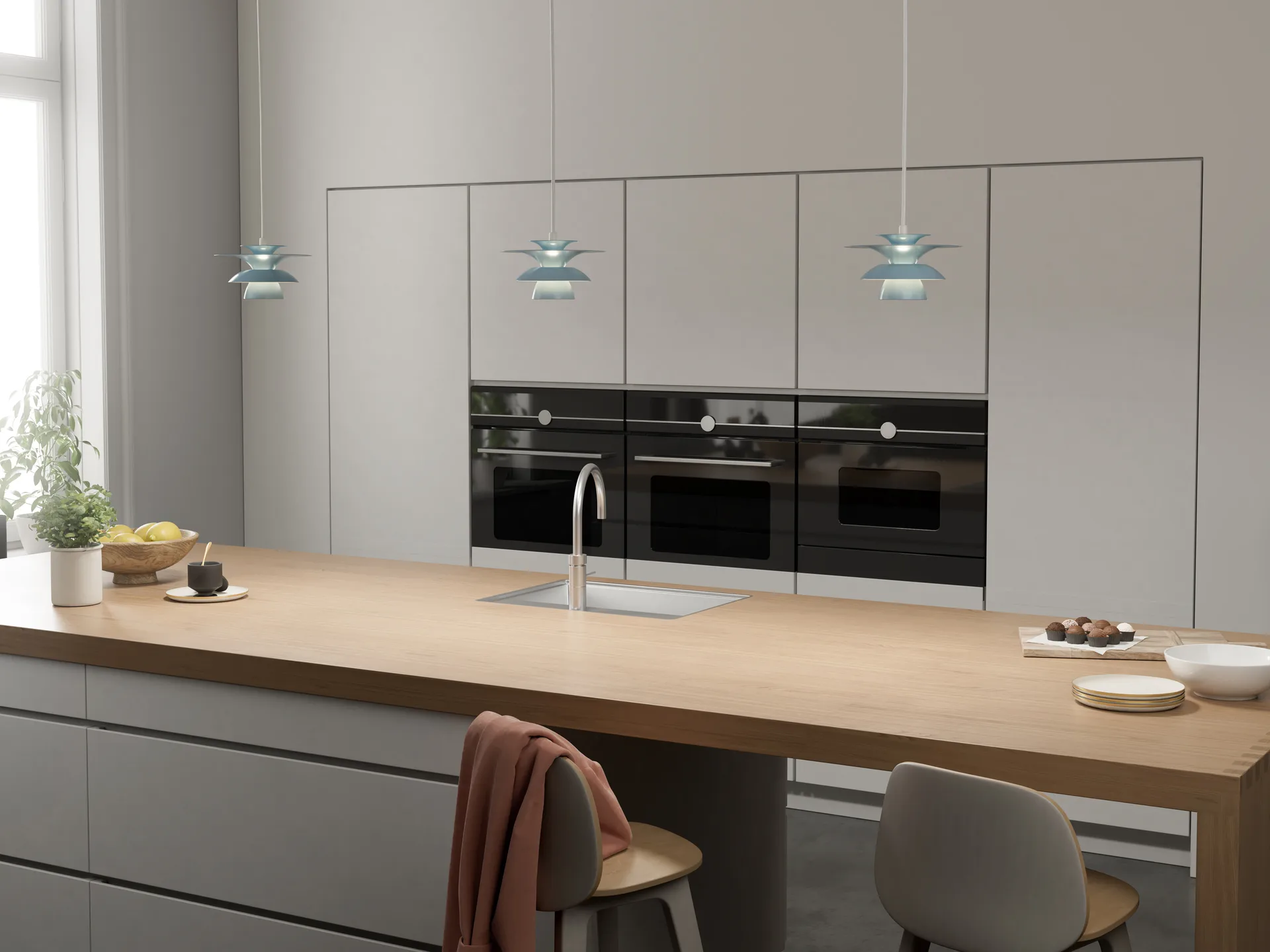 Picasso raamlamp Ø18 cm, Ijsblauw Belid