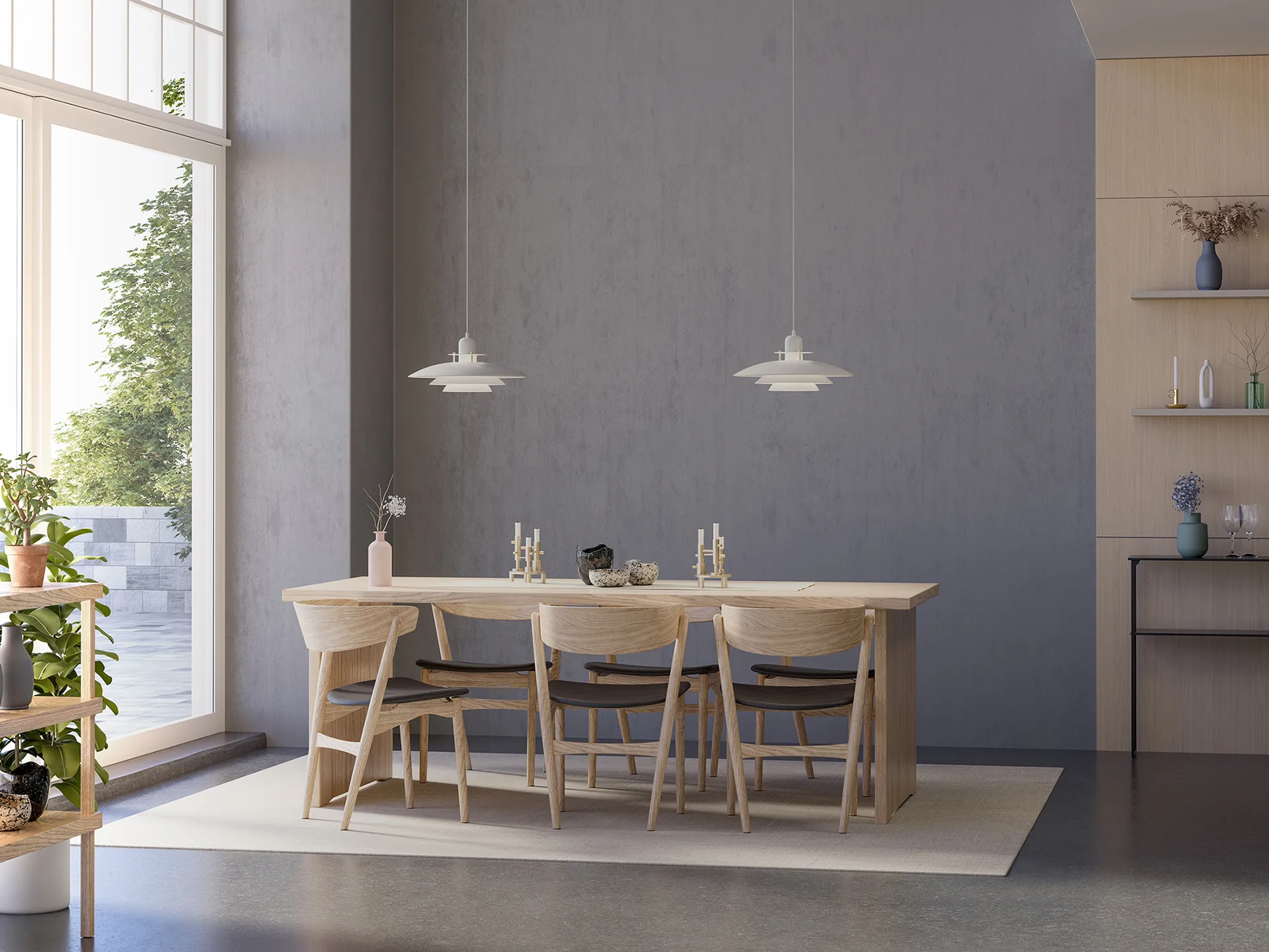 'Primus hanglamp Ø43 cm', Matwit-messing Belid