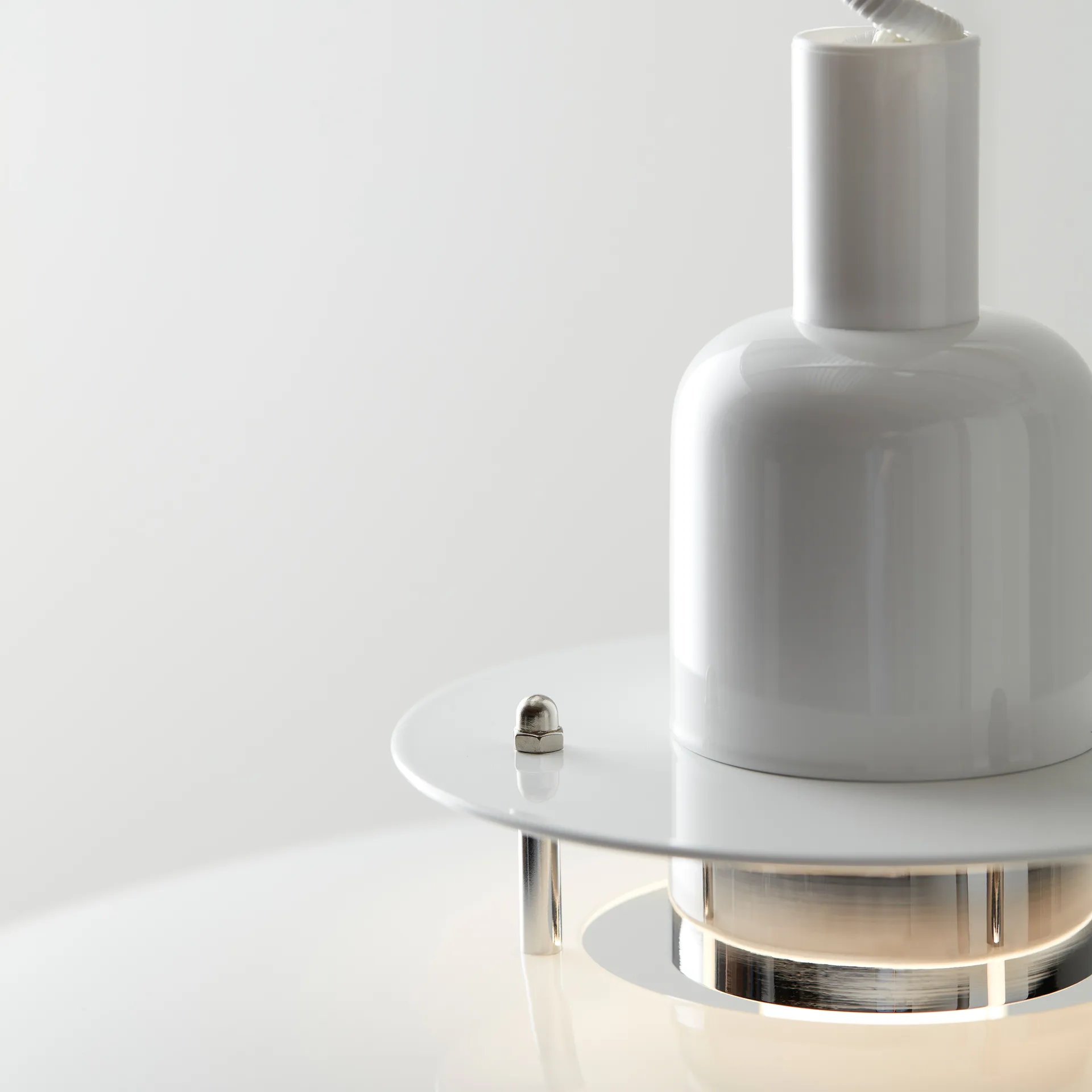 Primus II hanglamp Ø43 cm, Wit-chroom Belid