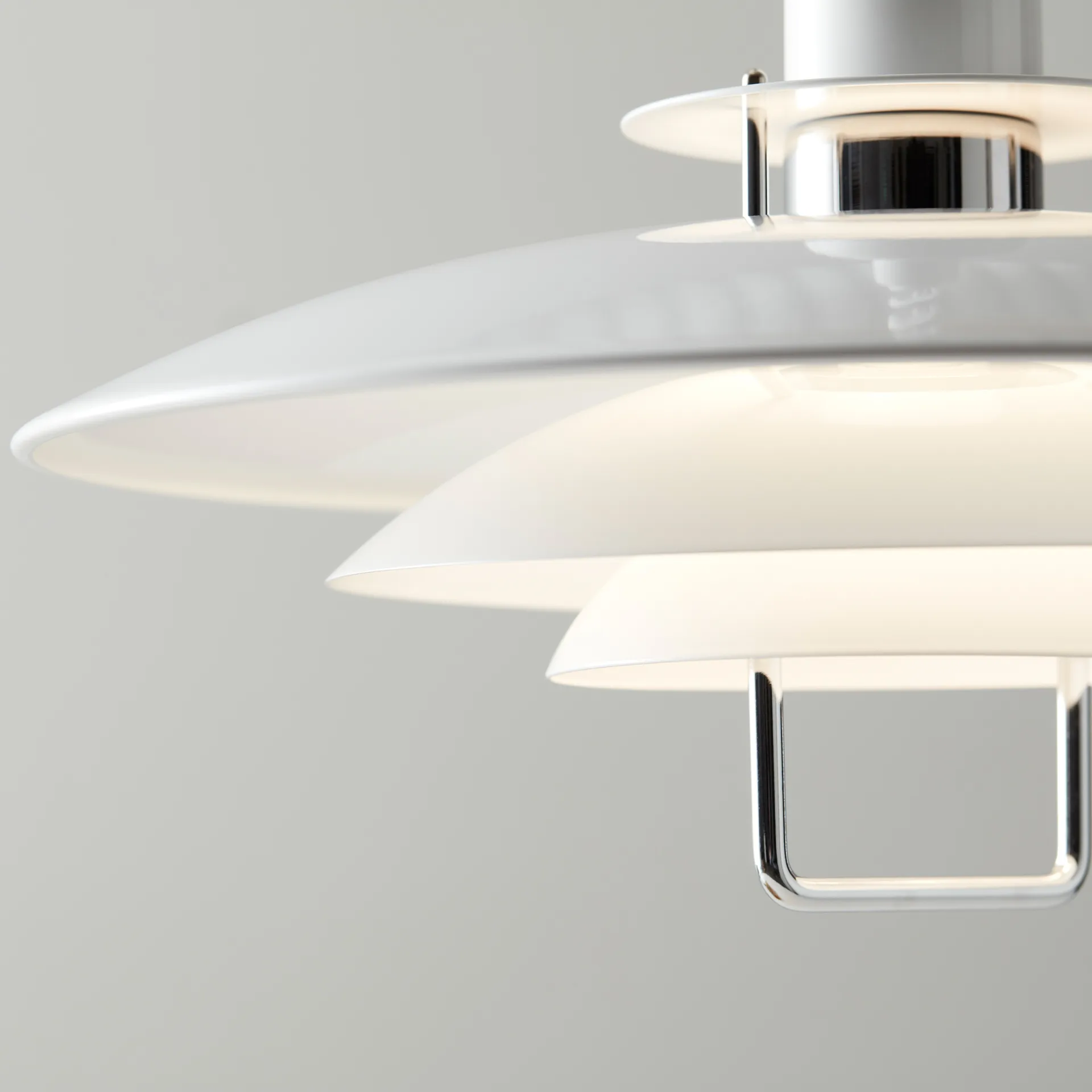 Primus II hanglamp Ø43 cm, Wit-chroom Belid