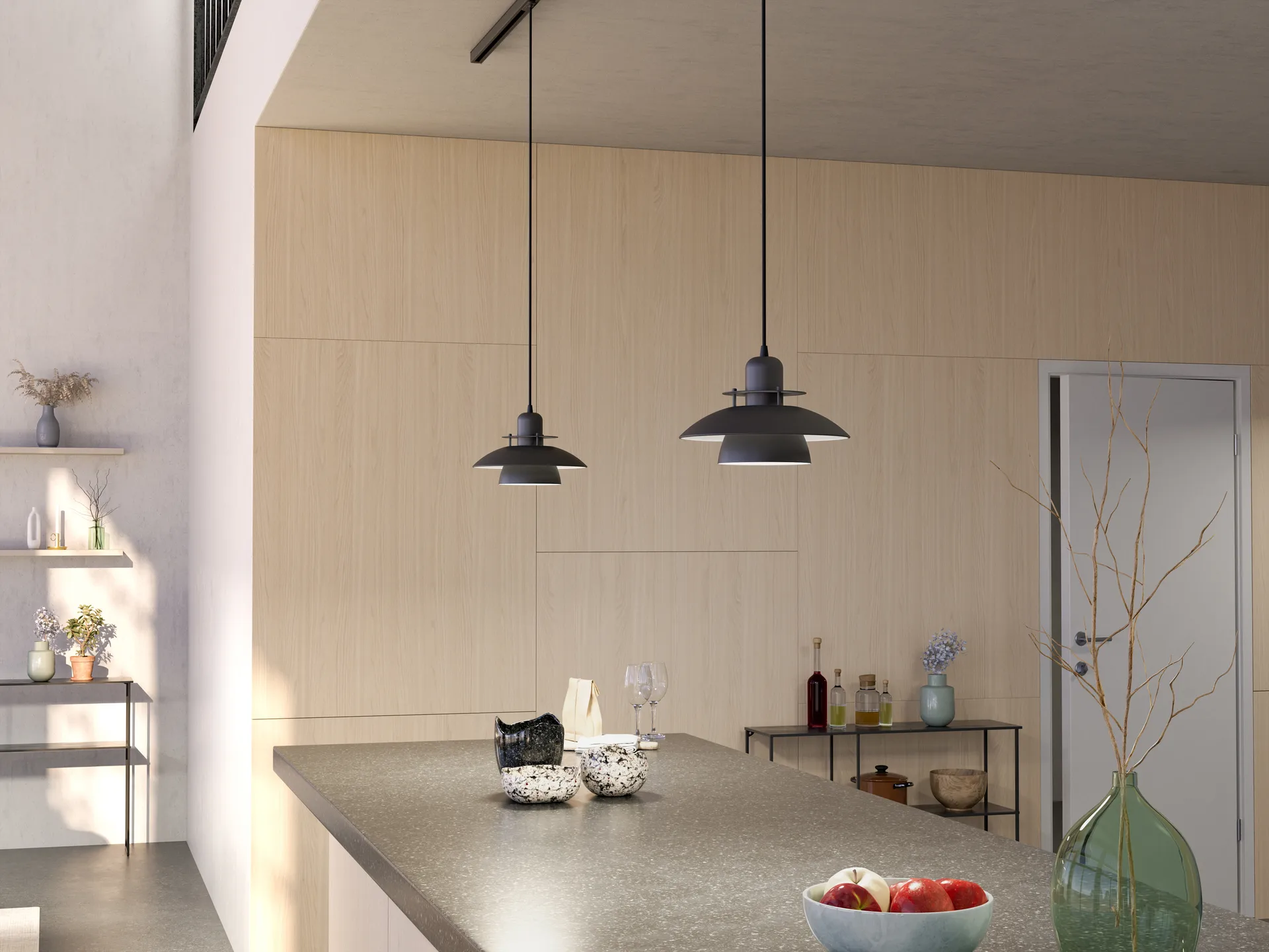 Primus IV hanglamp Ø28 cm, Matzwart Belid