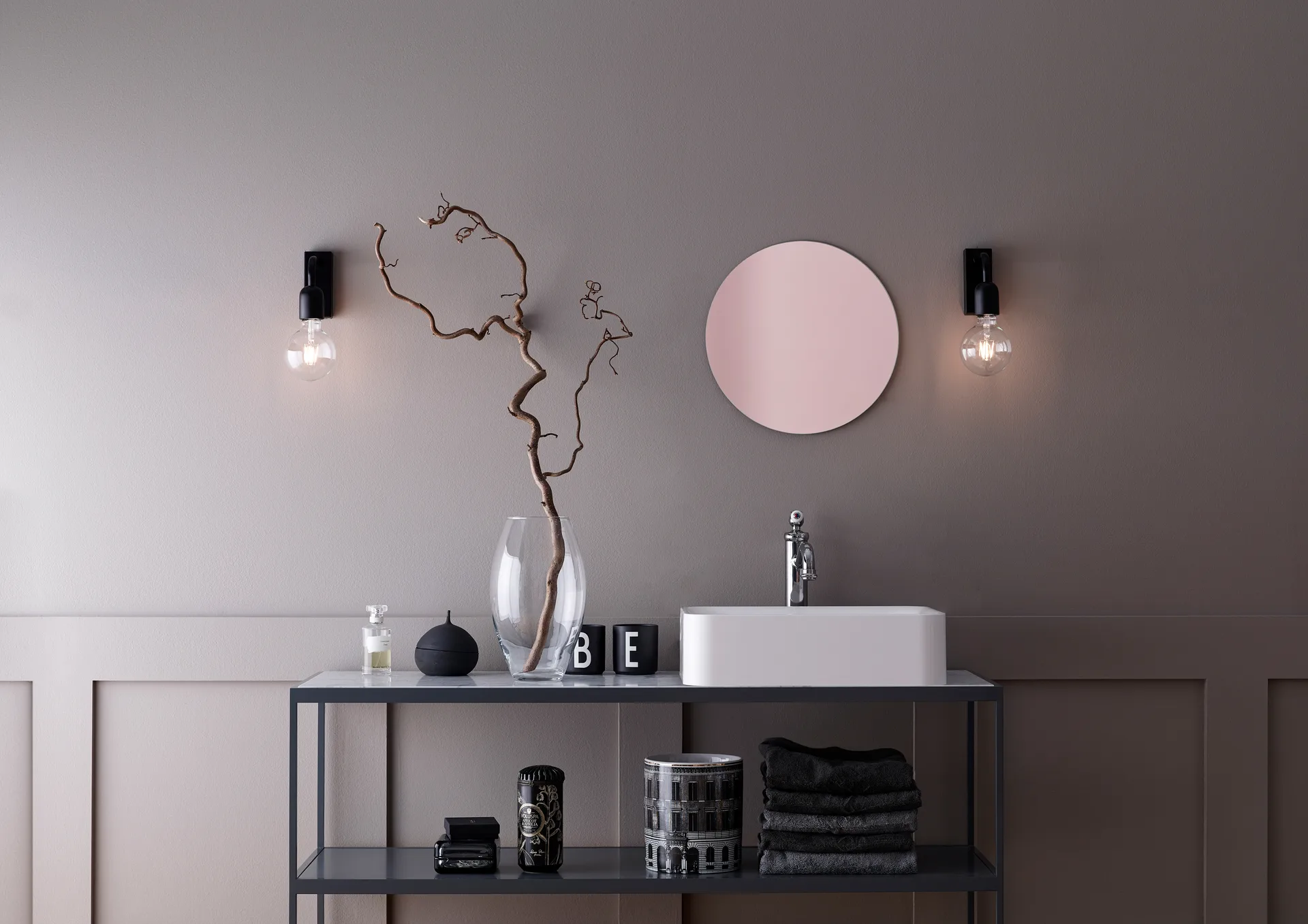 Regal 1 wandlamp 12,9 cm, Matzwart Belid