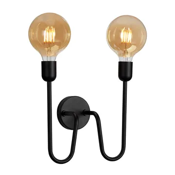 Regal Duo wandlamp vaste installatie - Zwart - Belid
