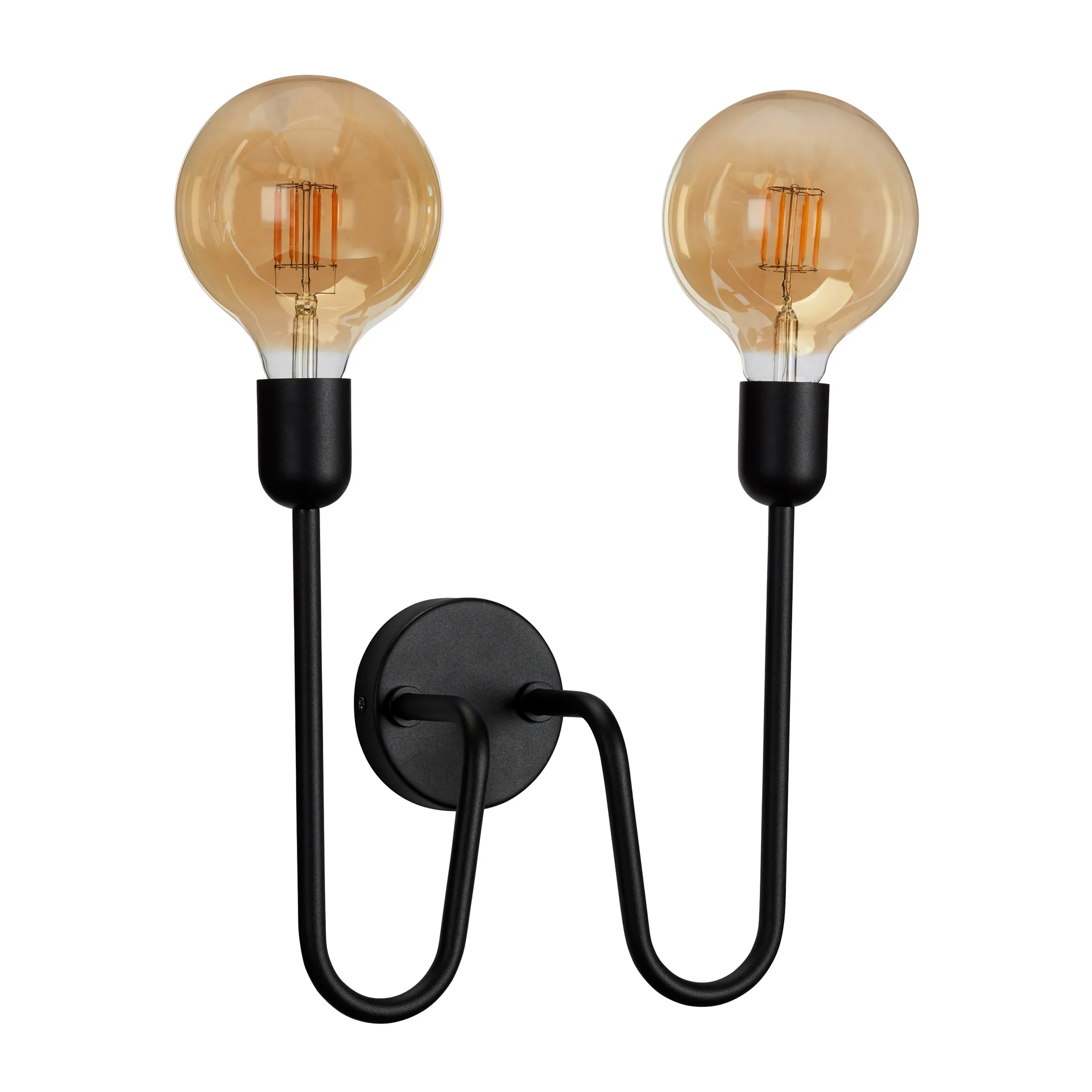 Regal Duo wandlamp vaste installatie, Zwart Belid