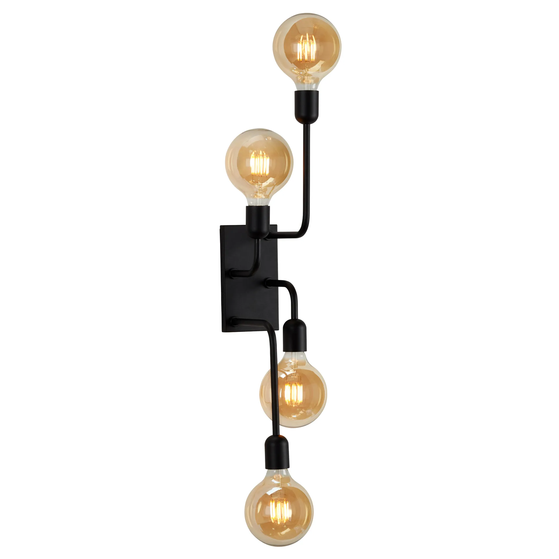 Regal XL wandlamp stekker, Zwart Belid