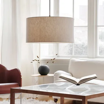 Soft hanglamp Ø40 cm - Linnen naturel-metallic brons, Ø60 cm - Belid
