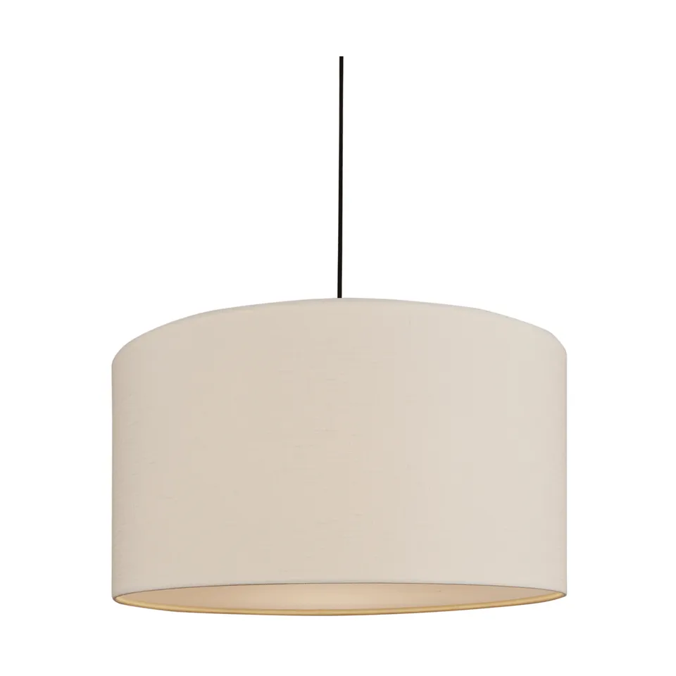 Soft hanglamp Ø40 cm, Linnen wit-metallic brons, Ø60 cm Belid