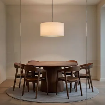 Soft hanglamp Ø40 cm - Linnen wit-metallic brons, Ø60 cm - Belid