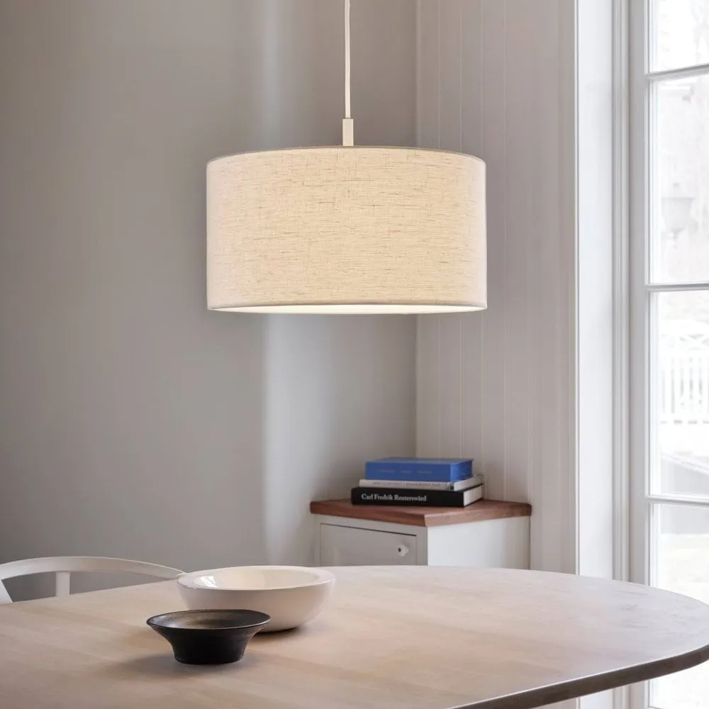 Soft hanglamp Ø40 cm, Linnen wit-zand, Ø44 cm Belid