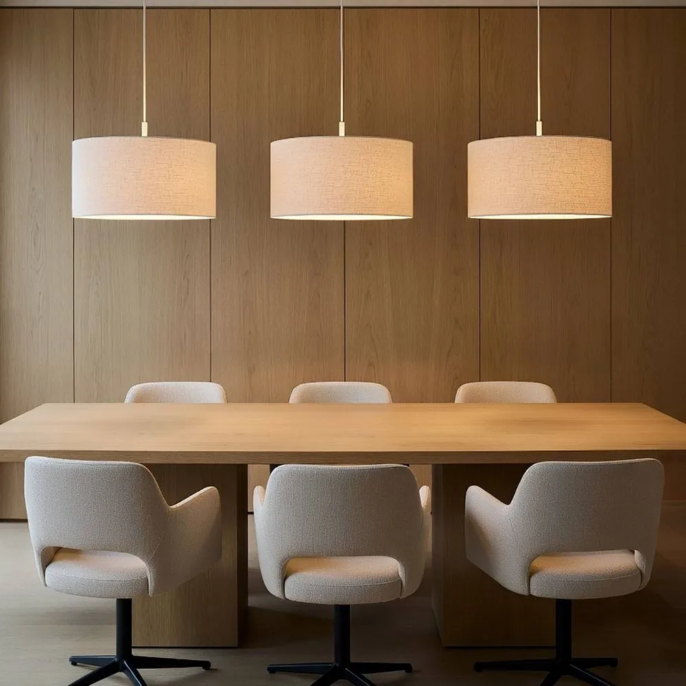 Soft hanglamp Ø40 cm, Linnen wit-zand, Ø44 cm Belid