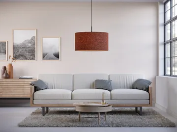 Soft hanglamp Ø57 cm - Roestbruine wol - Belid