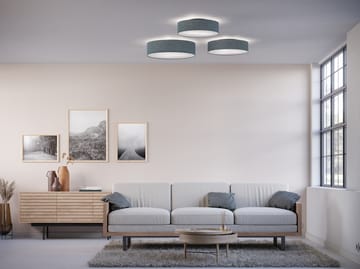 Soft plafonnière Ø60 cm - Blauwe wol - Belid