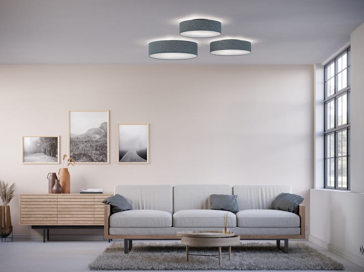Soft plafonnière Ø60 cm, Blauwe wol Belid