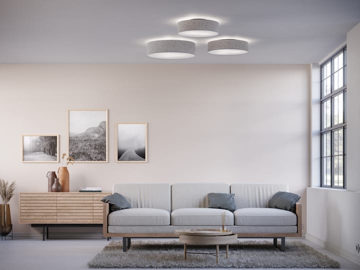 Soft plafonnière Ø60 cm, Grijze wol Belid