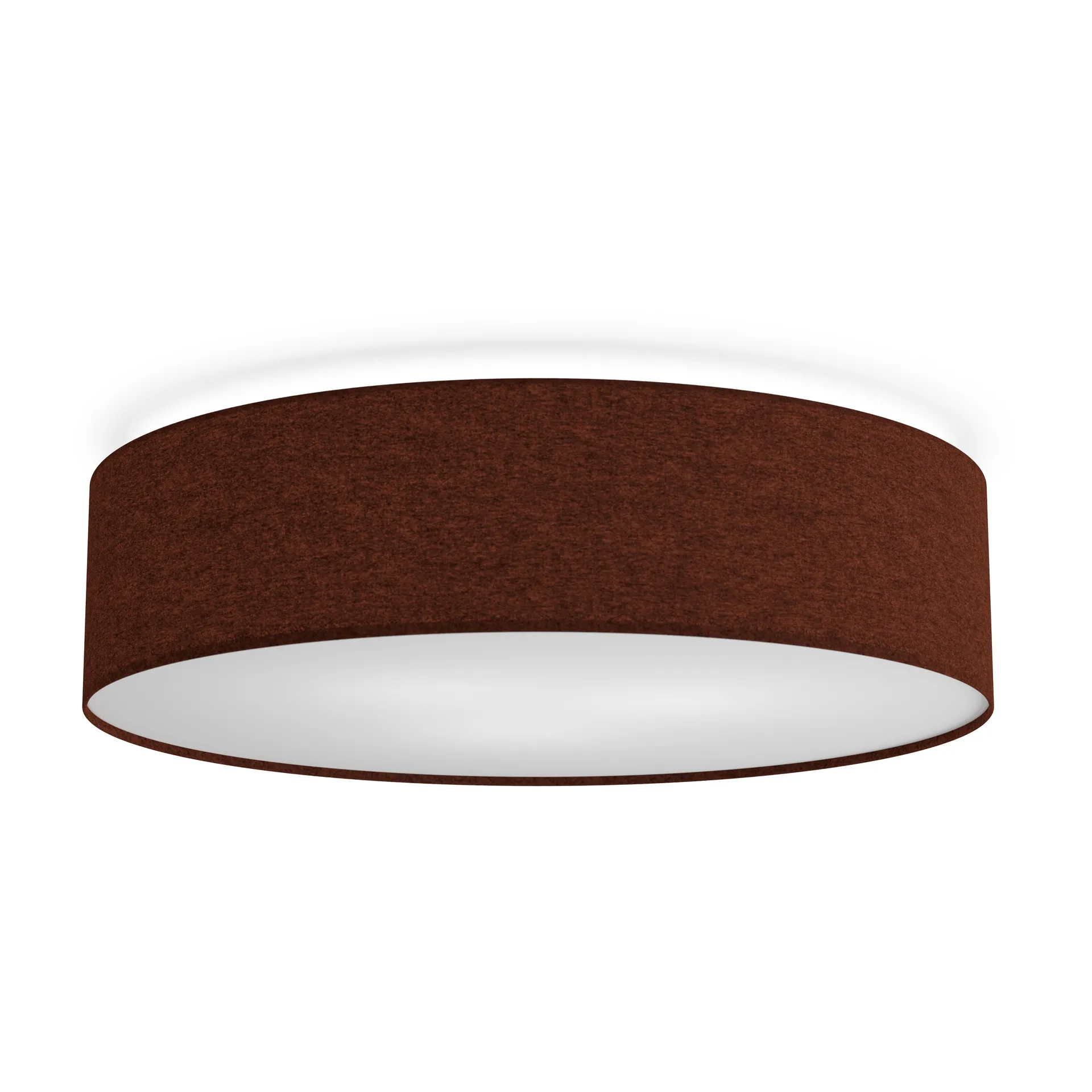Soft plafonnière Ø60 cm, Roestbruine wol Belid