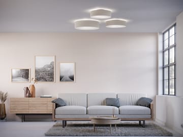 Soft plafonnière Ø60 cm - Witte wol - Belid
