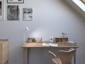 Tyson tafellamp voor tafelblad Ø15,5 cm - Witte structuur - Belid