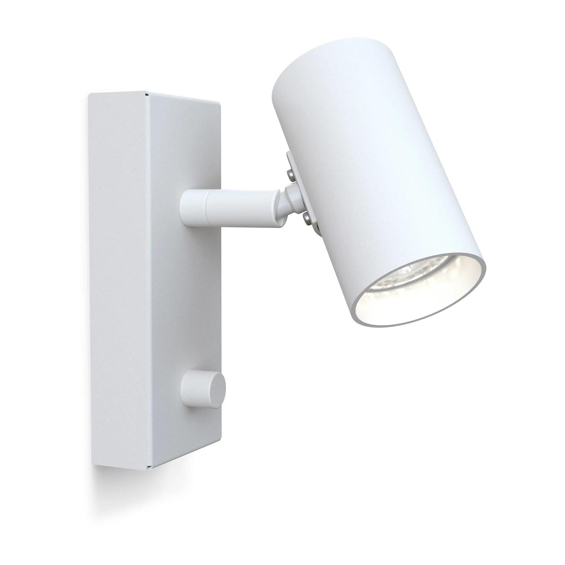 Tyson wandlamp Ø5,5 cm, Witte structuur Belid
