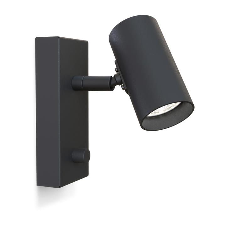 Tyson wandlamp Ø5,5 cm - Zwarte structuur - Belid