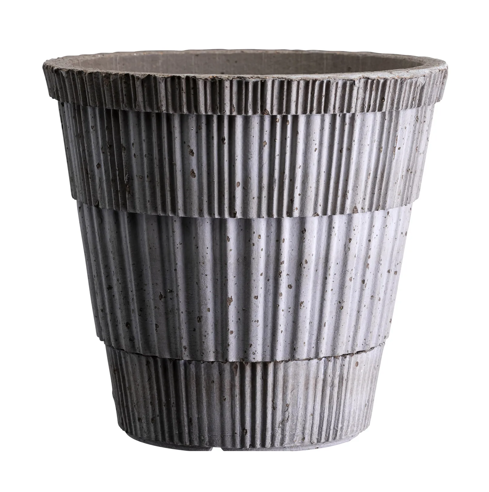 Atlas raw bloempot met schotel, Grey, Ø16 cm Bergs Potter