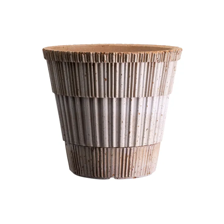 Atlas raw bloempot met schotel - Rosa, Ø14 cm - Bergs Potter