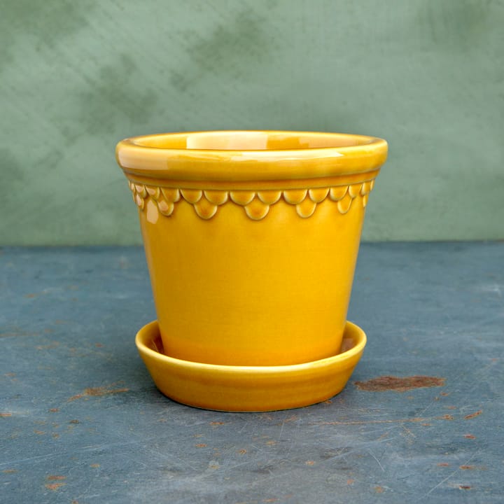 Copenhagen pot geglazuurd Ø16 cm, Geel Bergs Potter