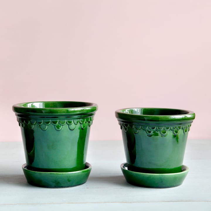 Copenhagen pot geglazuurd Ø16 cm, Groen Bergs Potter