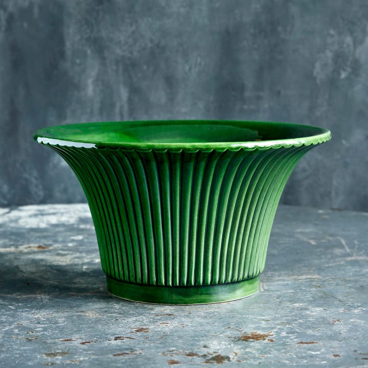 Daisy pot geglazuurd Ø25 cm, Groen Bergs Potter