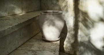 Delphi pot met schotel 2-delig - Grijs, Ø20 cm - Bergs Potter
