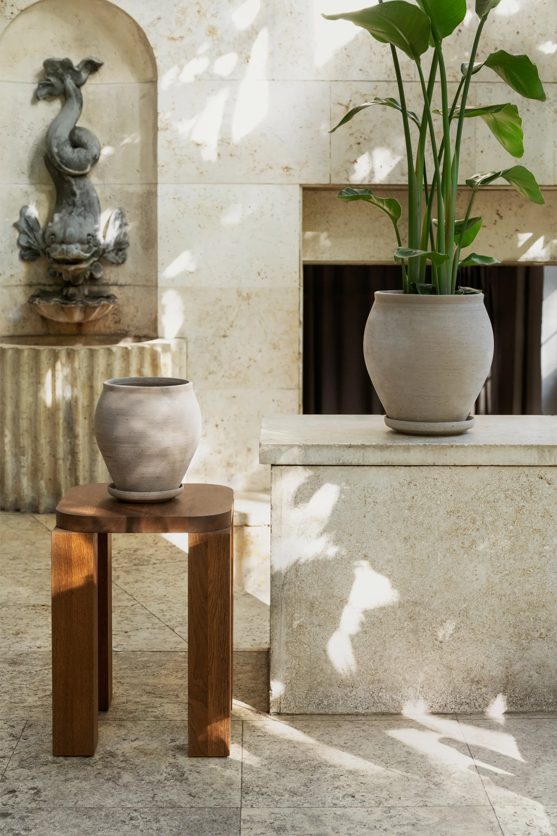 Delphi pot met schotel 2-delig, Grijs, Ø20 cm Bergs Potter