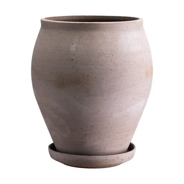 Delphi pot met schotel 2-delig - Grijs, Ø22 cm, hoog - Bergs Potter