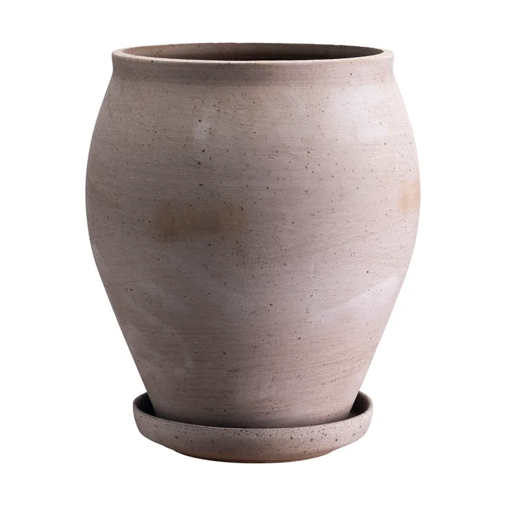 Delphi pot met schotel 2-delig - Grijs, Ø22 cm, hoog - Bergs Potter