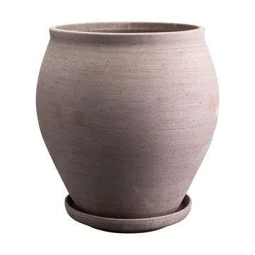 Delphi pot met schotel 2-delig - Grijs, Ø26 cm - Bergs Potter