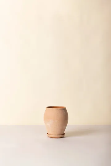 Delphi pot met schotel 2-delig - Roze, Ø22 cm, hoog - Bergs Potter