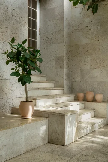 Delphi pot met schotel 2-delig - Roze, Ø22 cm, hoog - Bergs Potter