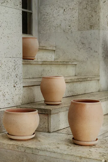 Delphi pot met schotel 2-delig - Roze, Ø22 cm, hoog - Bergs Potter