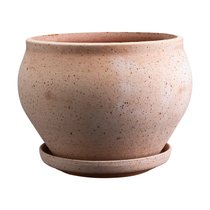 Delphi pot met schotel 2-delig - Roze, Ø24 cm, low - Bergs Potter