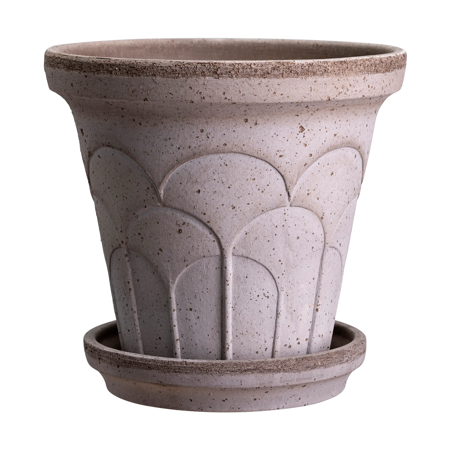 Fleur pot met schotel 2-delig, Grijs, Ø12 cm Bergs Potter
