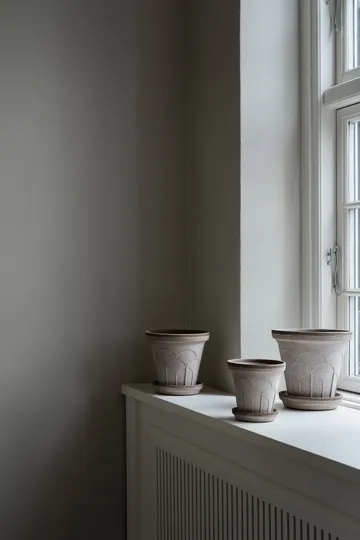 Fleur pot met schotel 2-delig - Grijs, Ø12 cm - Bergs Potter