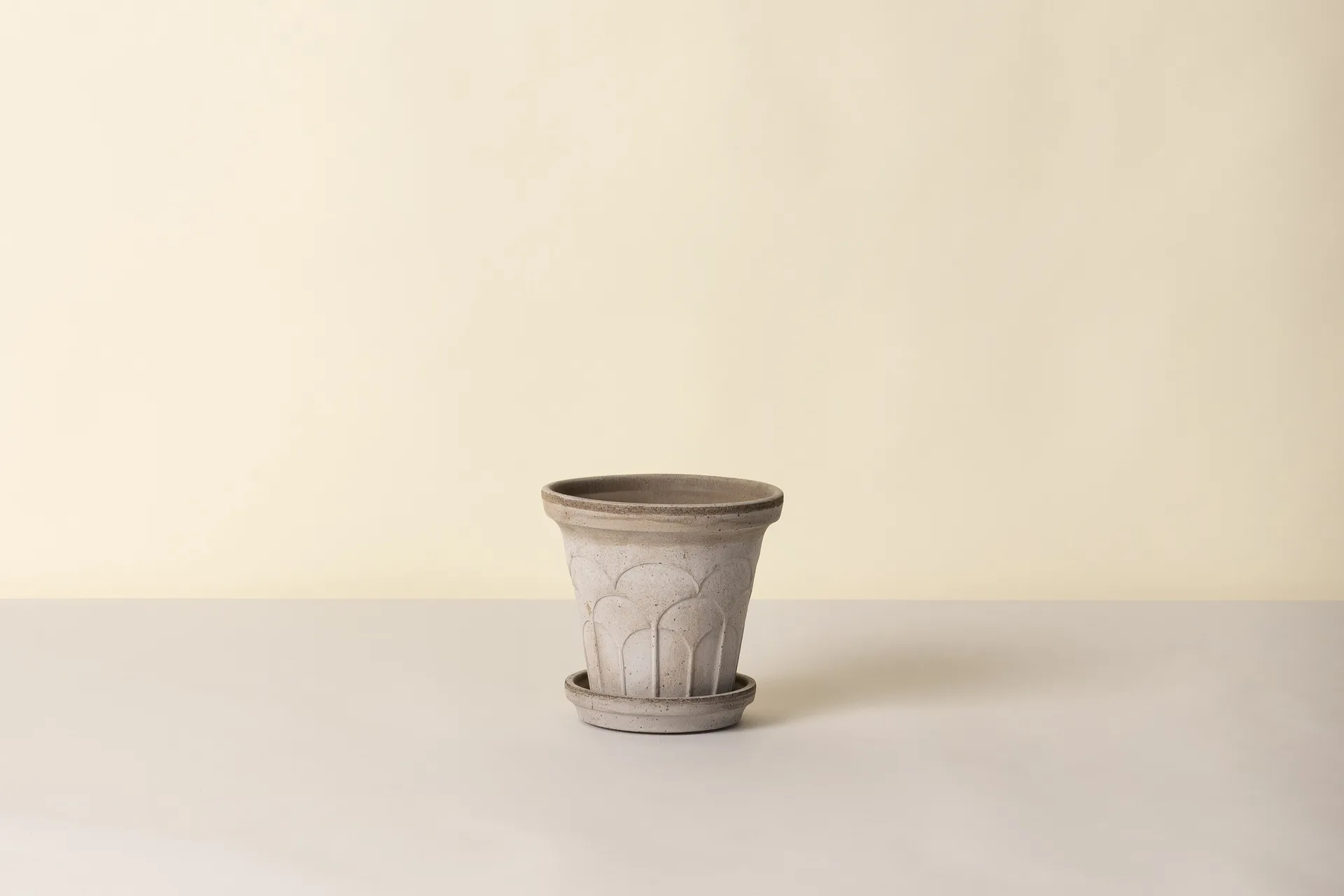 Fleur pot met schotel 2-delig, Grijs, Ø16 cm Bergs Potter