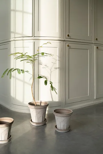 Fleur pot met schotel 2-delig - Grijs, Ø18 cm - Bergs Potter