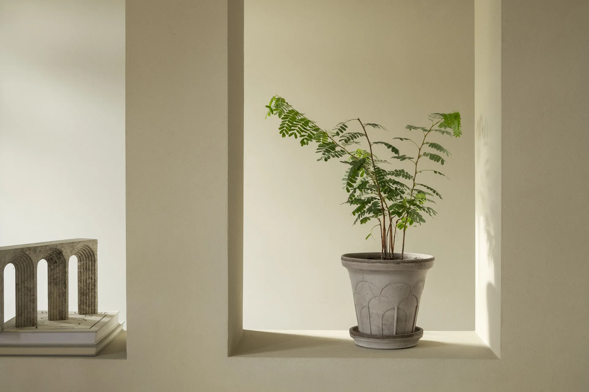 Fleur pot met schotel 2-delig, Grijs, Ø21 cm Bergs Potter