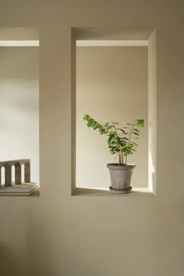 Fleur pot met schotel 2-delig - Grijs, Ø21 cm - Bergs Potter