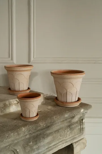 Fleur pot met schotel 2-delig - Roze, Ø12 cm - Bergs Potter