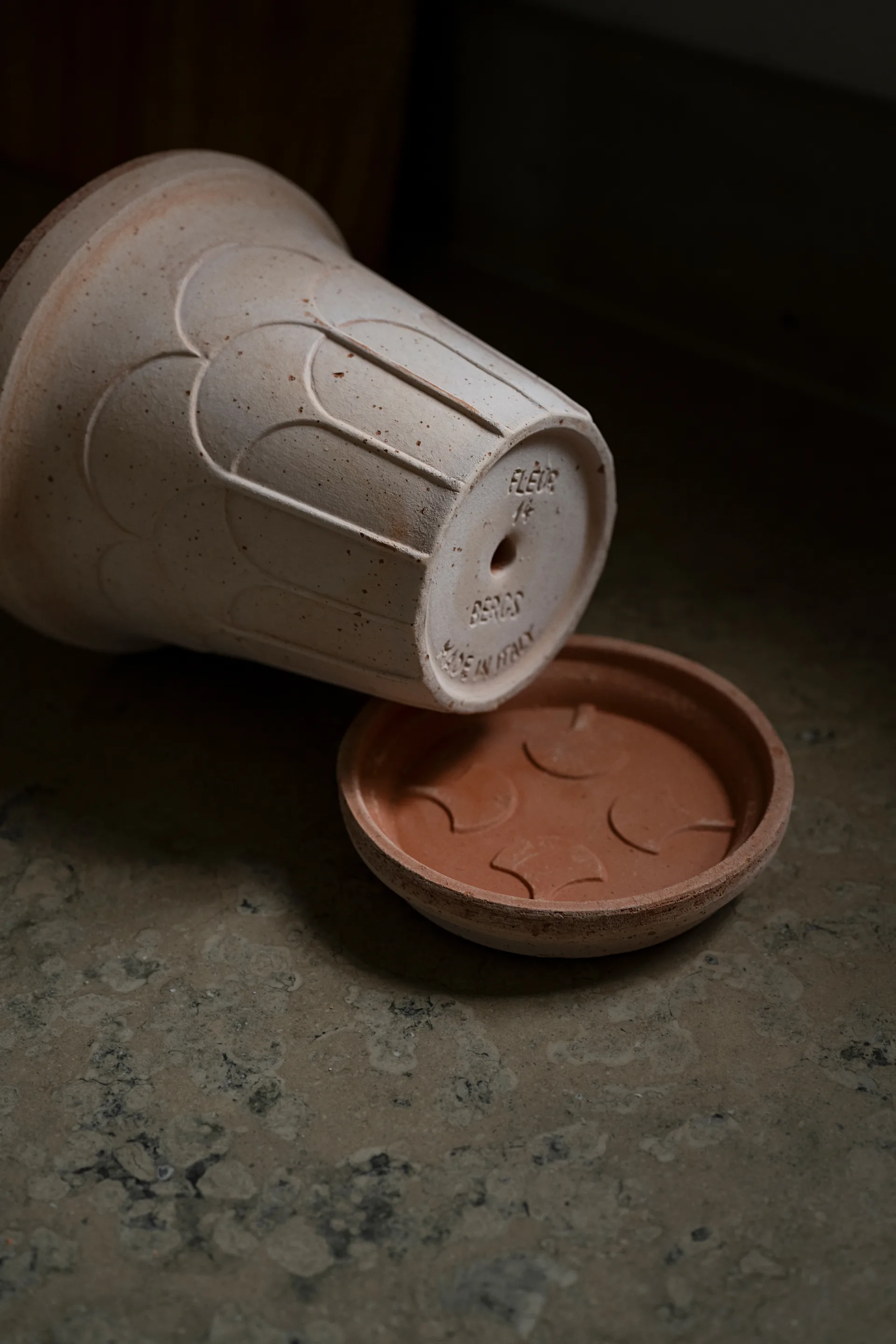 Fleur pot met schotel 2-delig, Roze, Ø14 m Bergs Potter