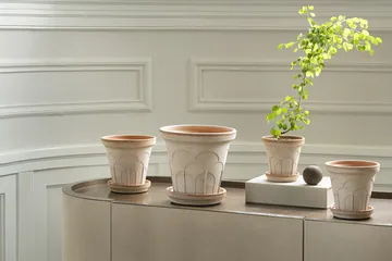 Fleur pot met schotel 2-delig - Roze, Ø14 m - Bergs Potter