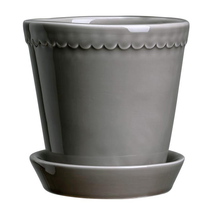 Helena pot geglazuurd Ø12 cm - Pearl grey - Bergs Potter