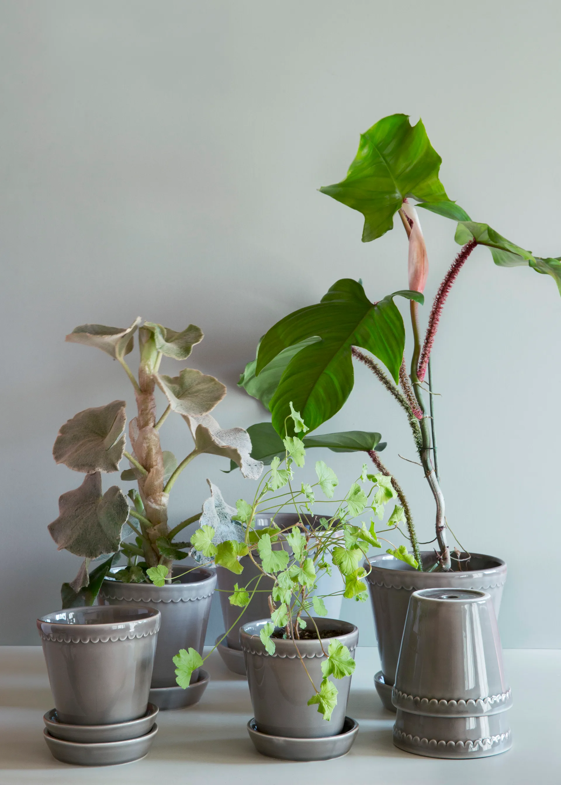 Helena pot geglazuurd Ø18 cm, Pearl grey Bergs Potter