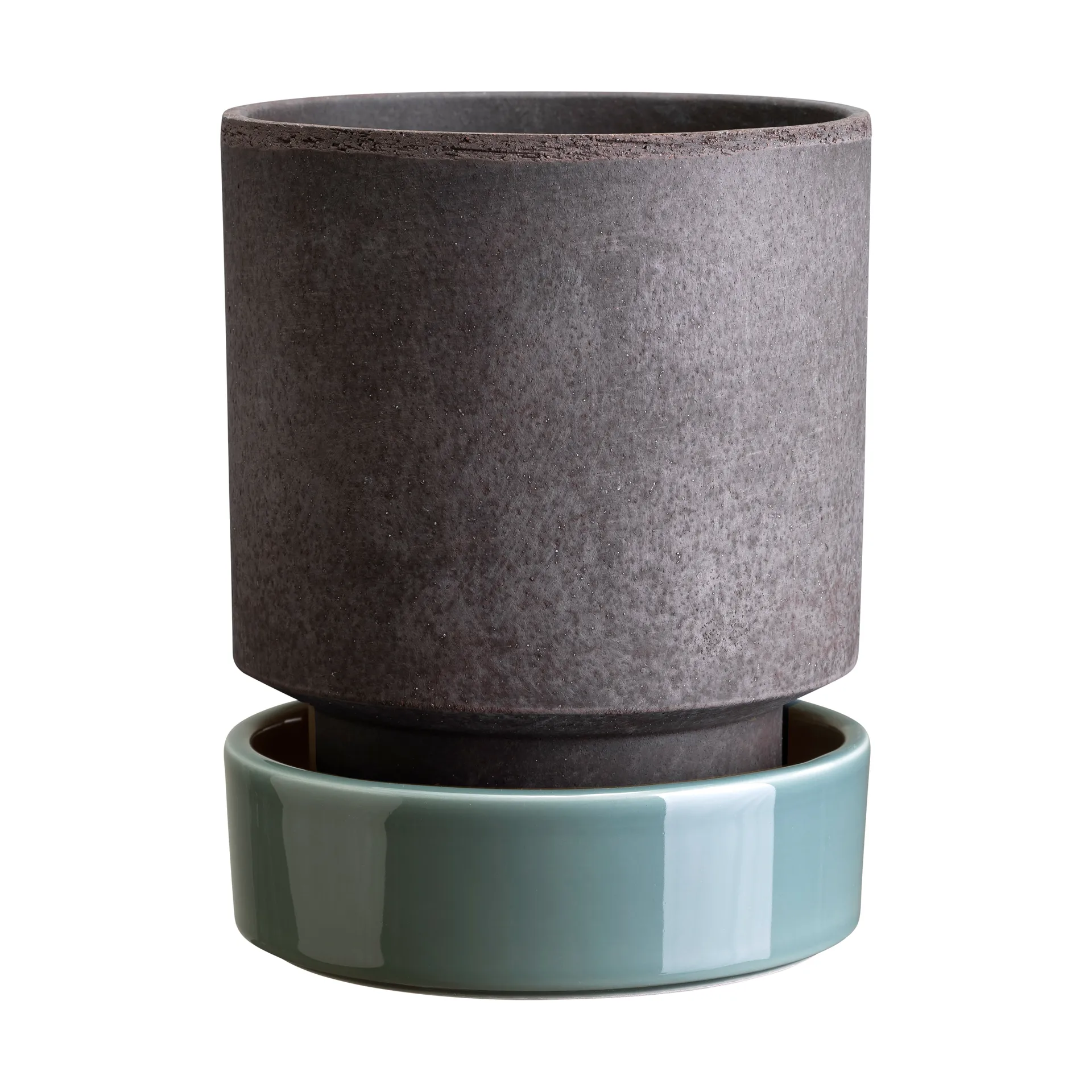 Hoff pot, Ø16 cm, Raw Grey-Misty Blue Bergs Potter